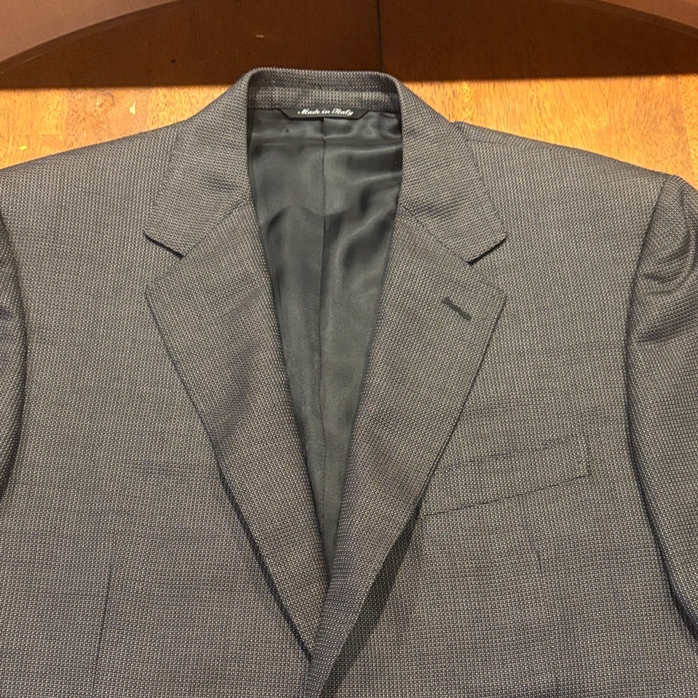 Canali Charcoal Silk and Wool Blazer